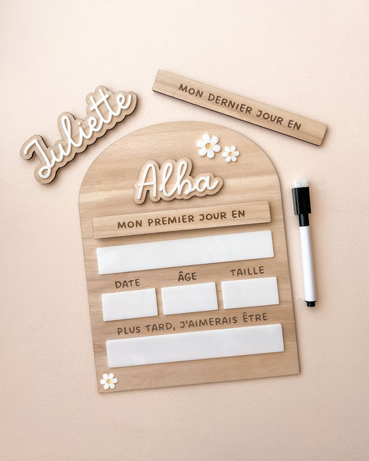 Grande Pancarte rentrée - Fleur