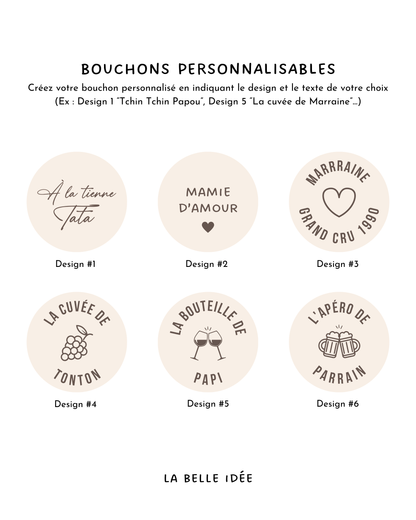 Bouchon de bouteille personnalisable