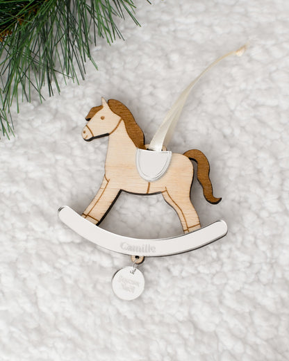 Suspension de Noël Cheval à bascule