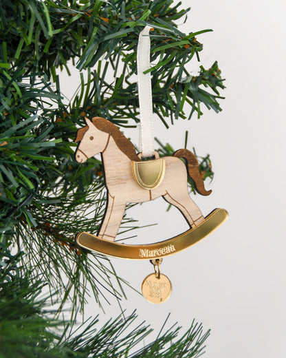 Suspension de Noël Cheval à bascule