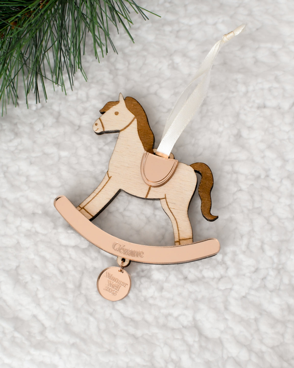 Suspension de Noël Cheval à bascule