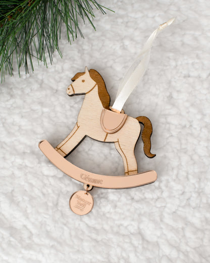 Suspension de Noël Cheval à bascule