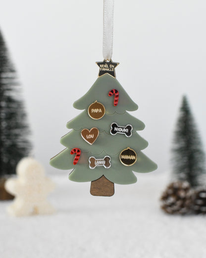 Suspension de Noël Sapin de famille