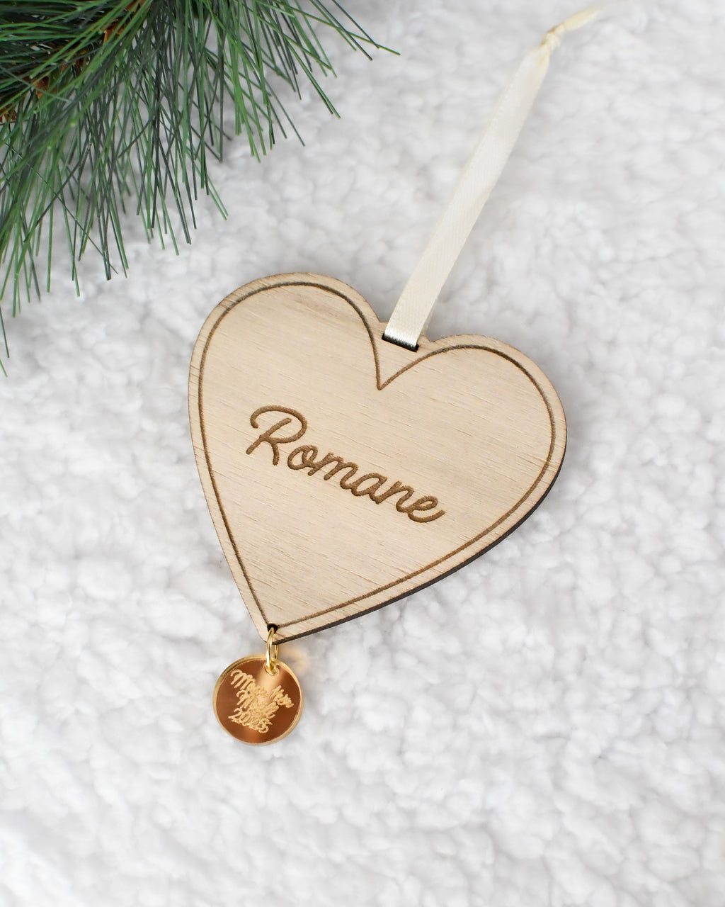 Boule de Noël Minimal Coeur