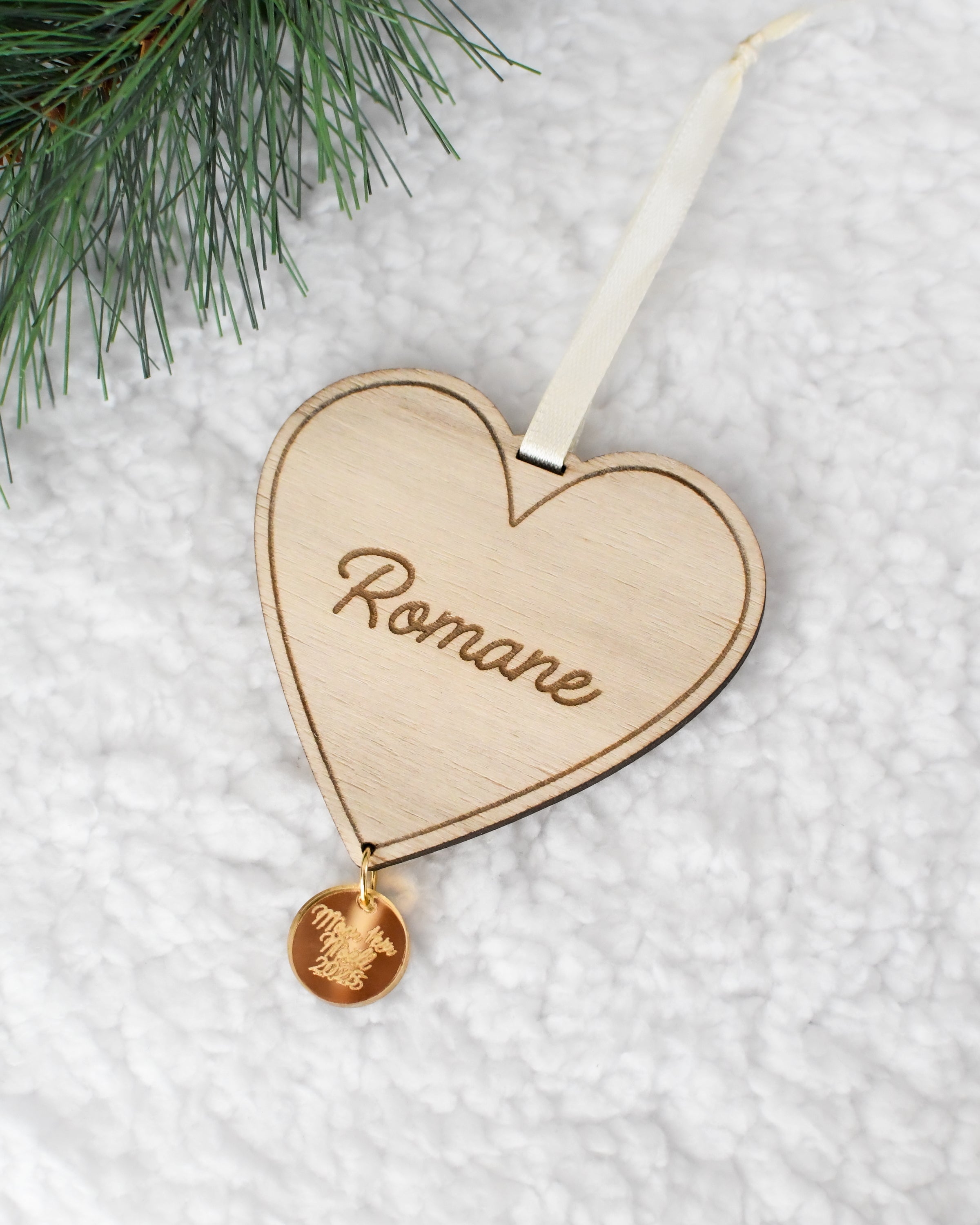 Boule de Noël Minimal Coeur