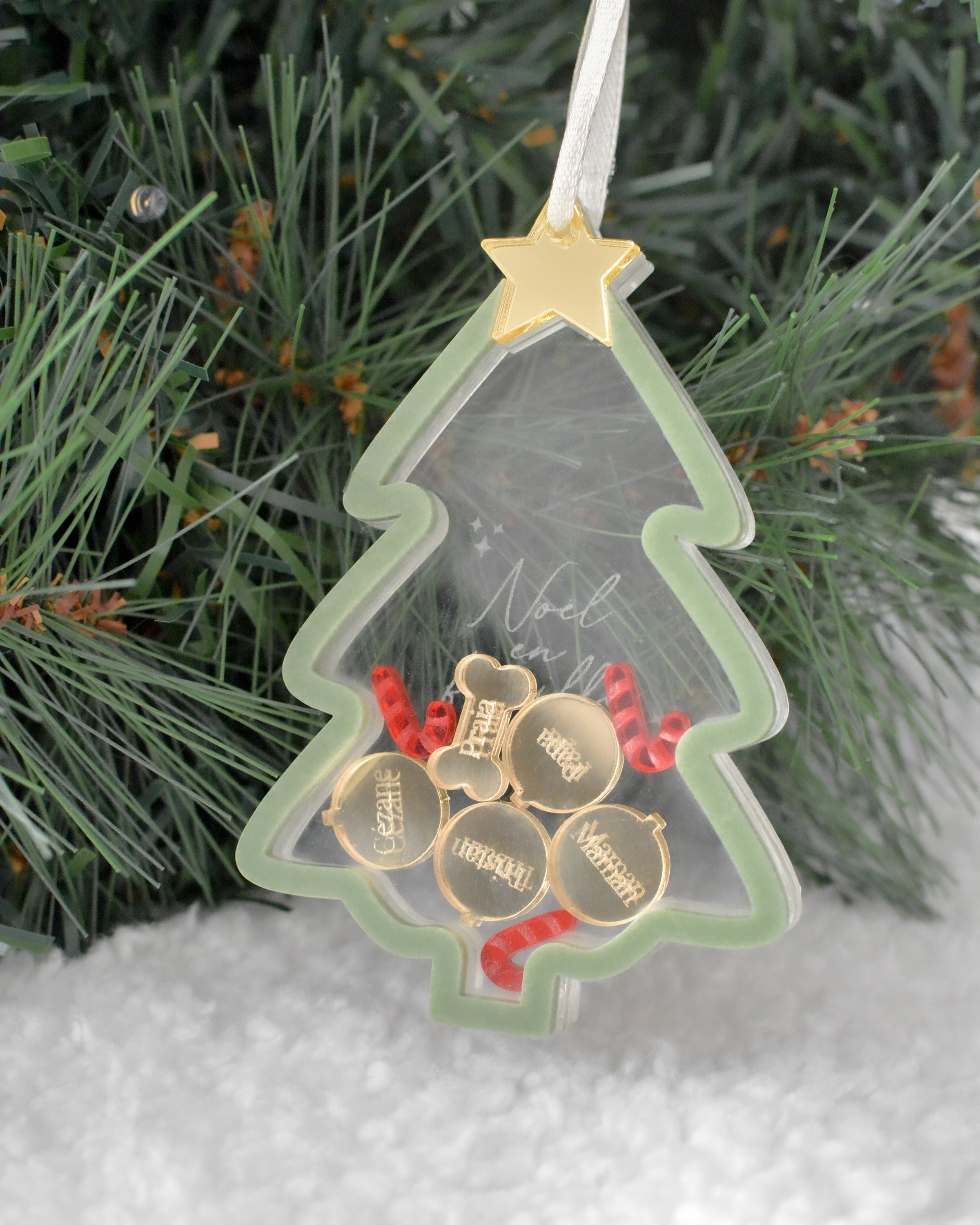 Suspension de Noël Sapin de famille