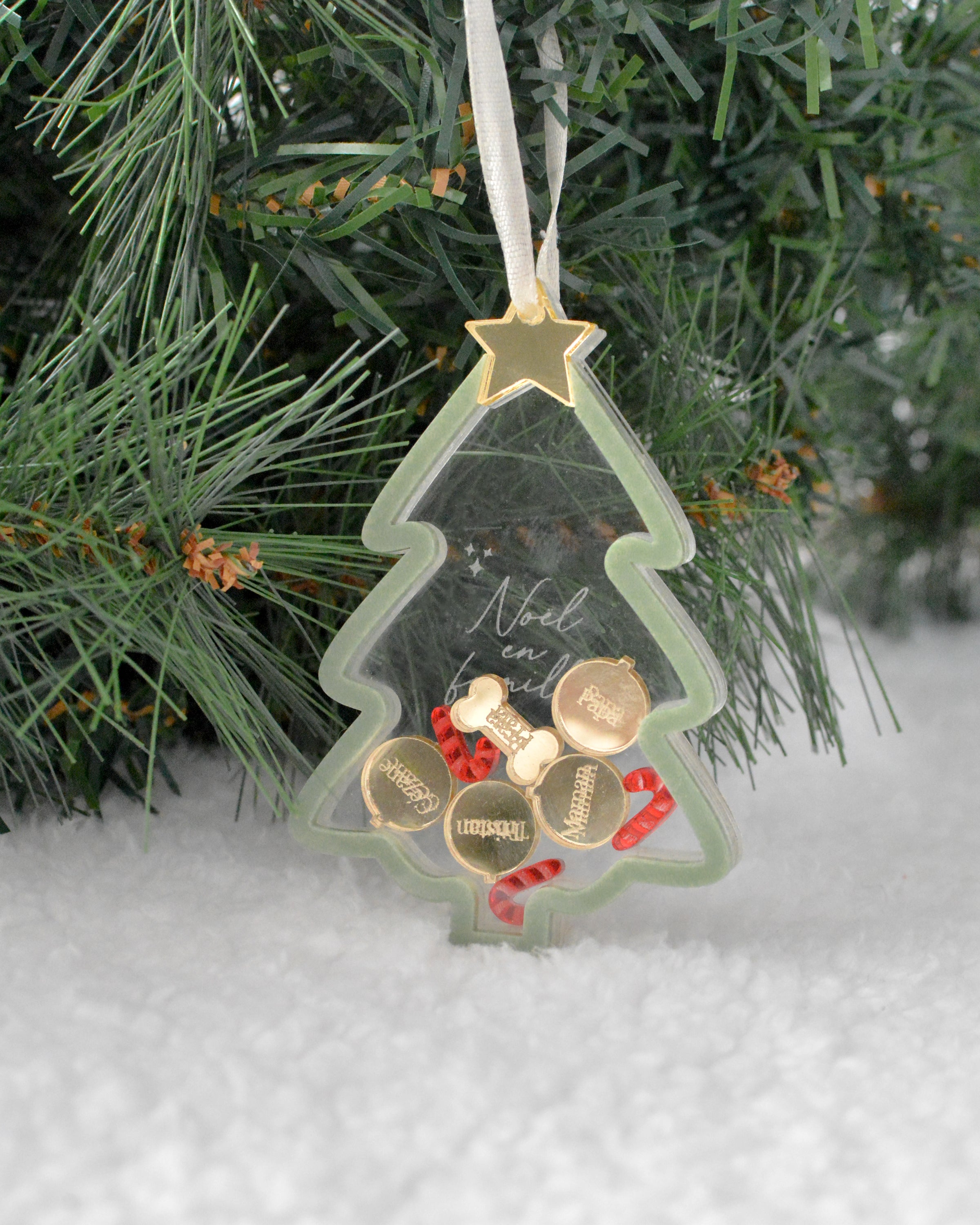 Suspension de Noël Sapin de famille