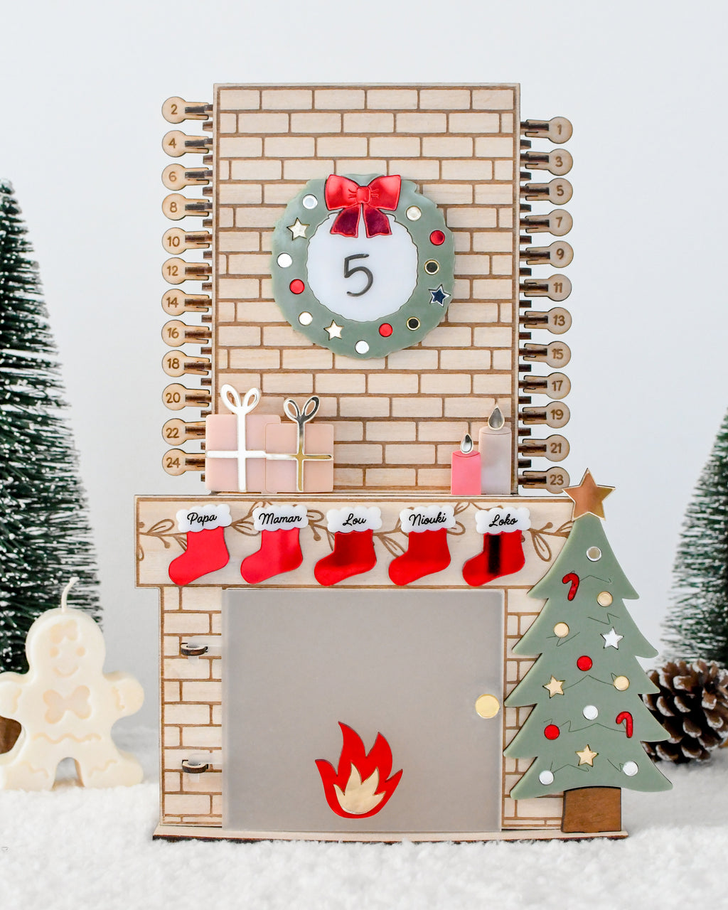 Cheminée magique de Noël - Décompte de Noël, activités et surprises