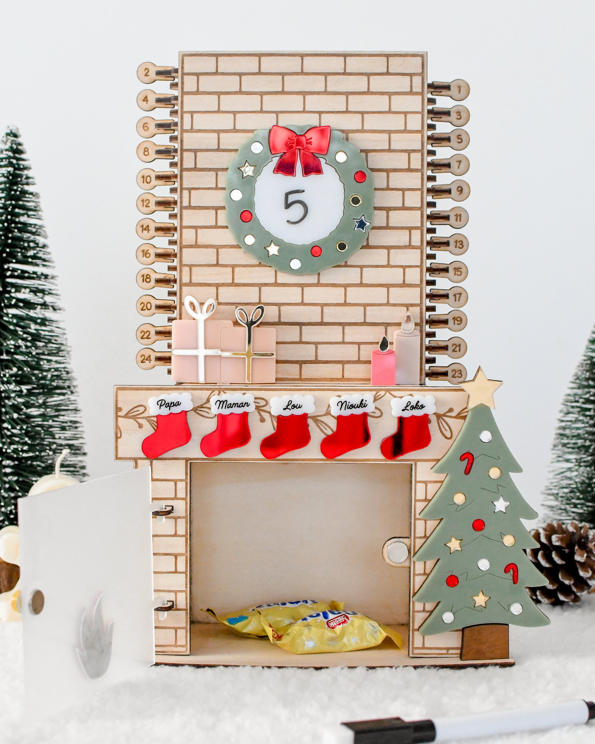 Cheminée magique de Noël - Décompte de Noël, activités et surprises