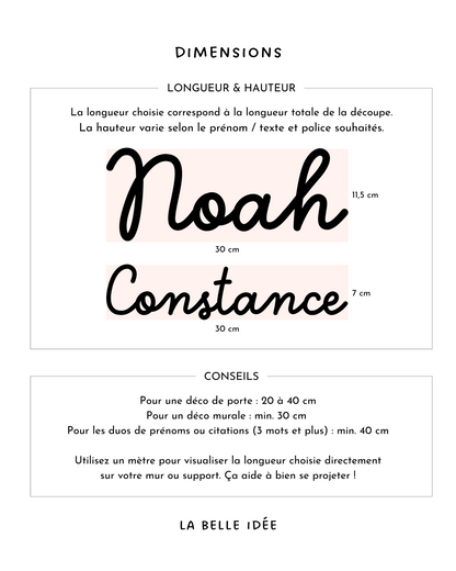 Découpe prénom ou citation