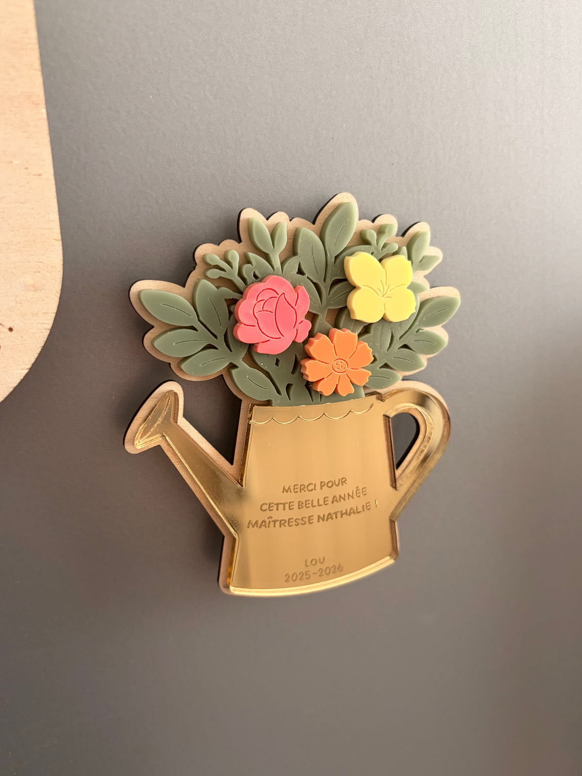 Magnet Arrosoir fleuri personnalisable