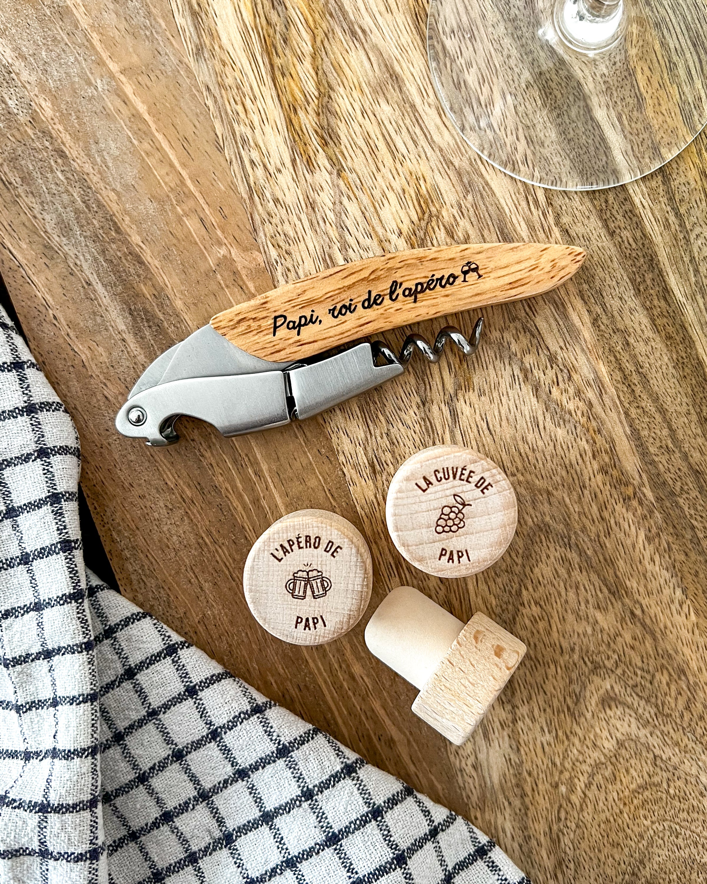 Coffret apéro - Tire-bouchon et bouchon