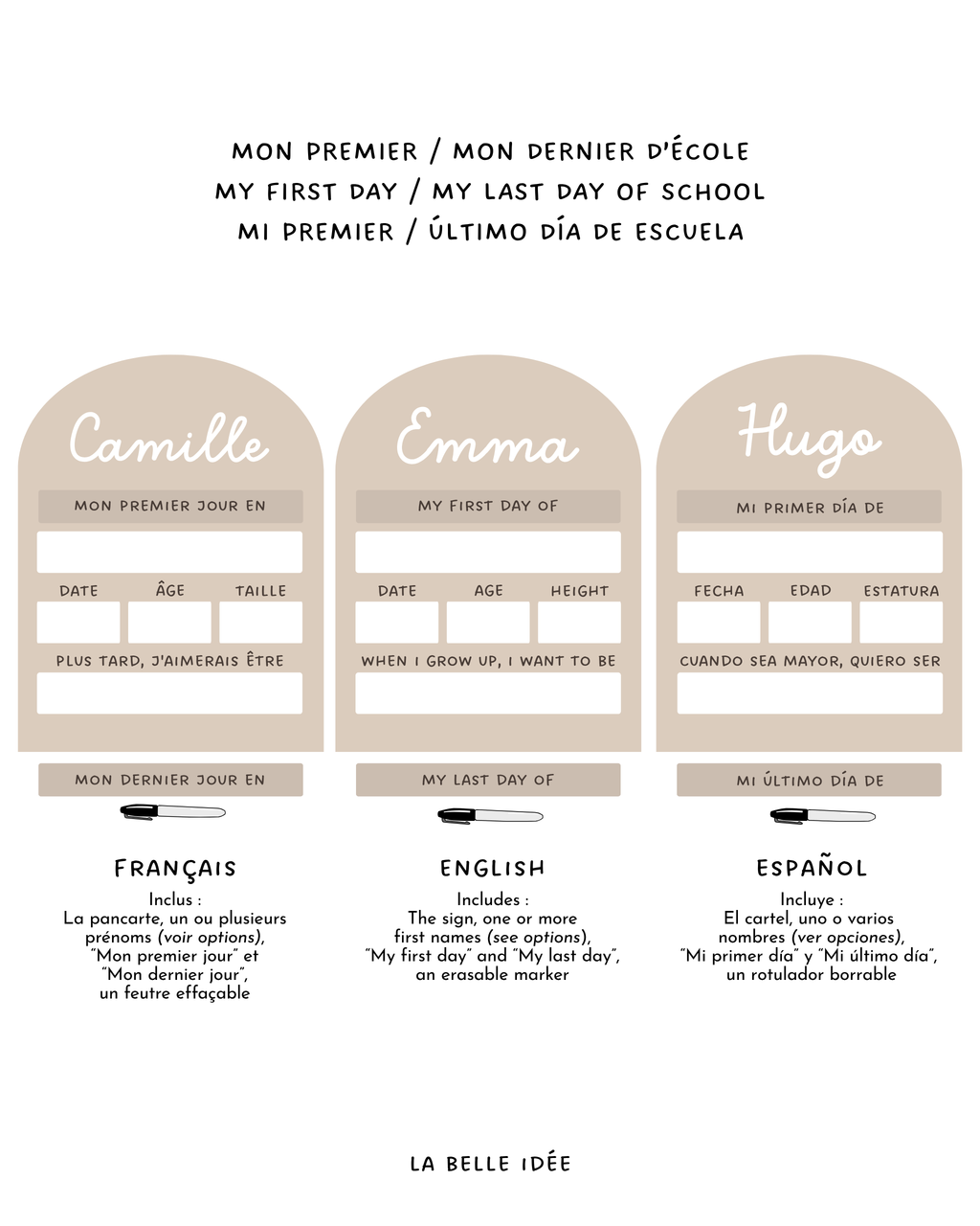 Grande Pancarte rentrée - Fleur