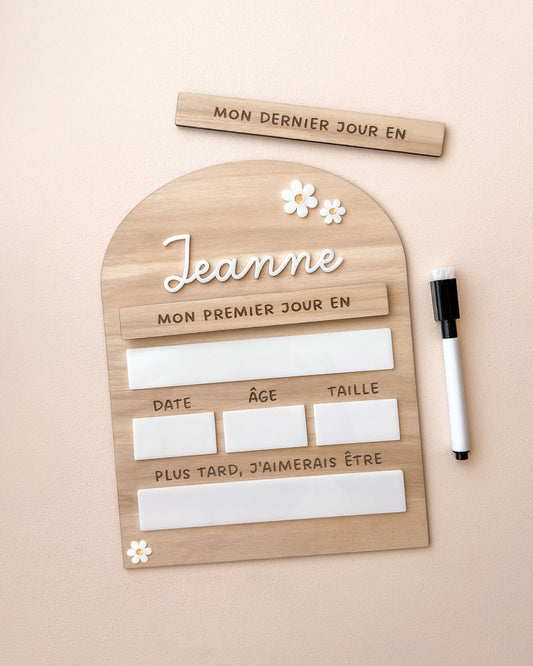Grande Pancarte rentrée - Fleur