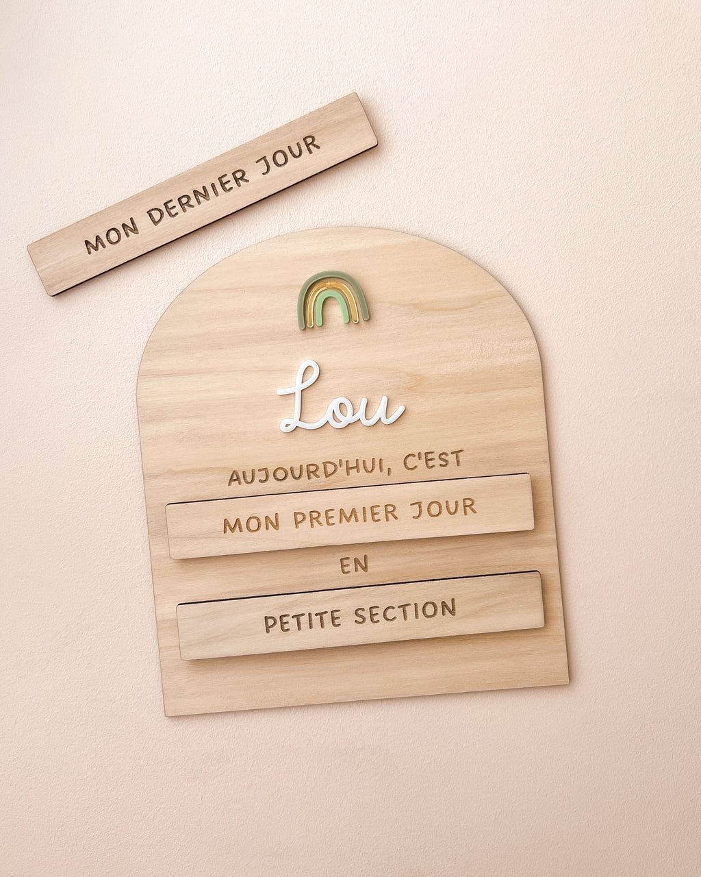 Pancarte rentrée - Arc-en-ciel