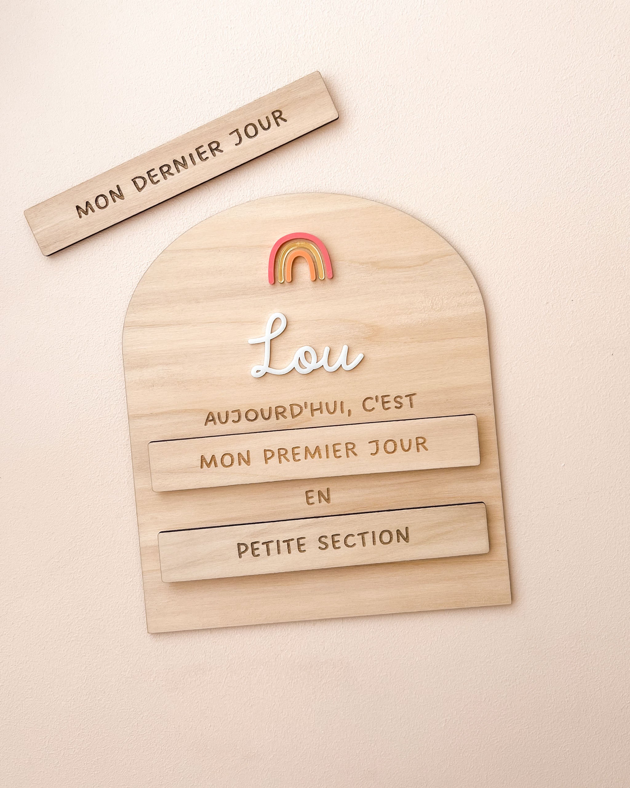 Pancarte rentrée - Arc-en-ciel