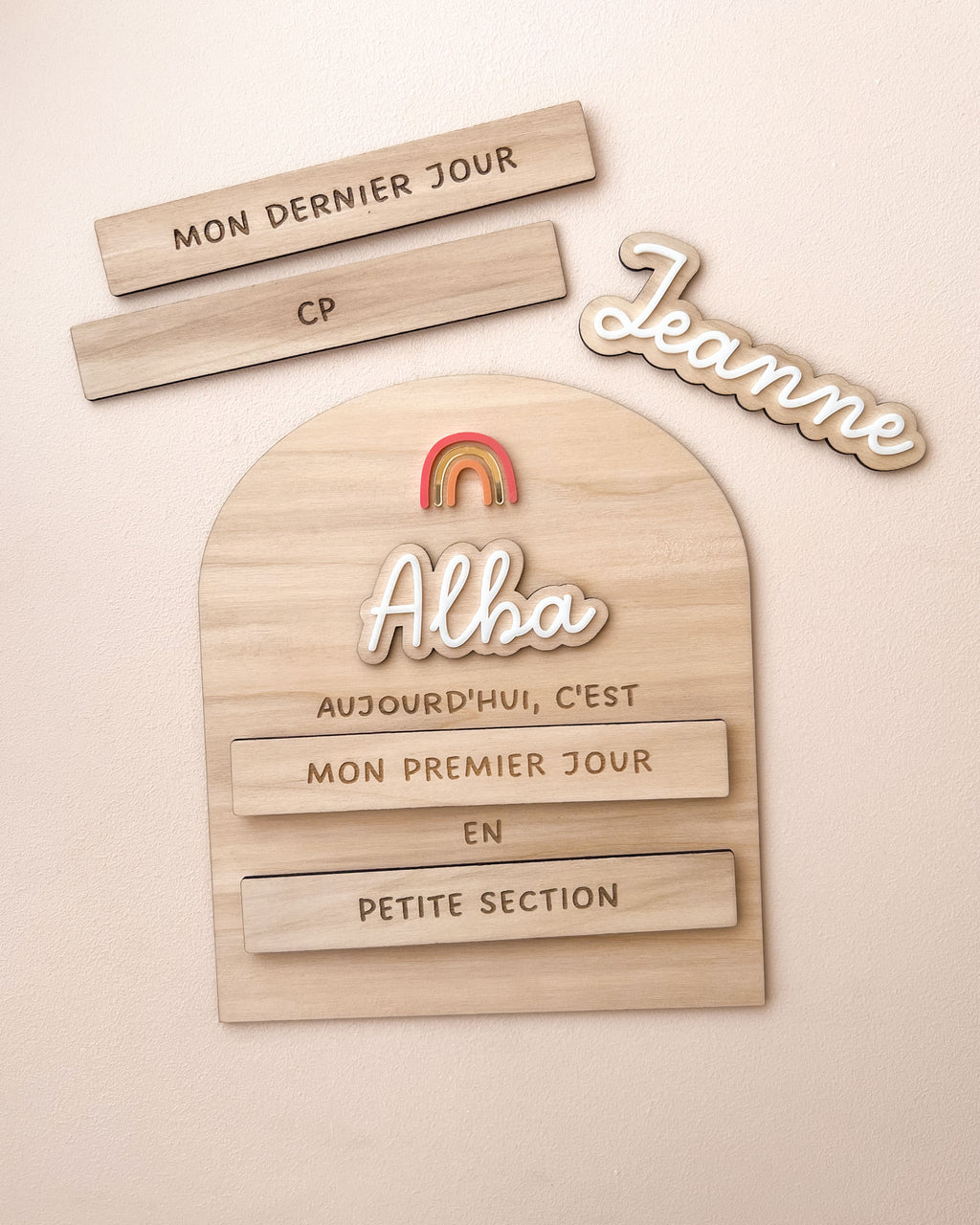 Pancarte rentrée - Arc-en-ciel