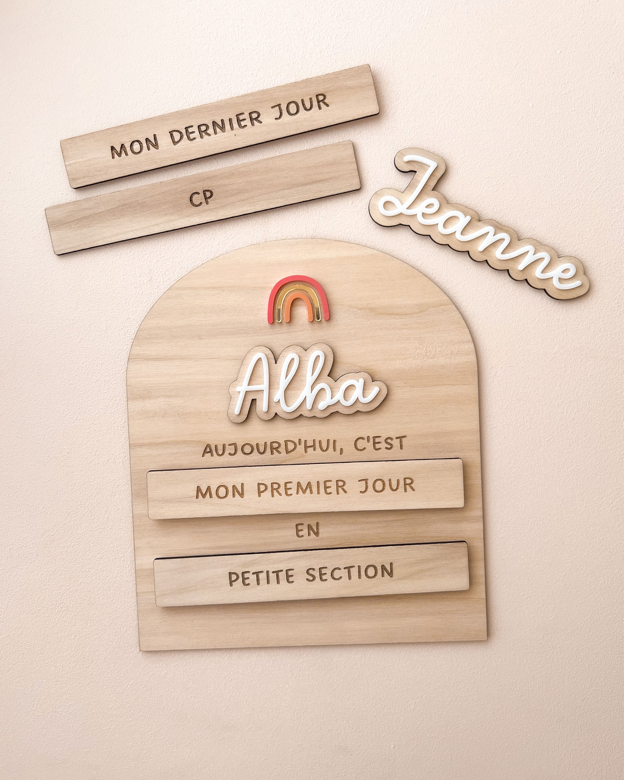 Pancarte rentrée - Arc-en-ciel