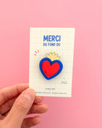 Pin's Coeur ex-voto Merci