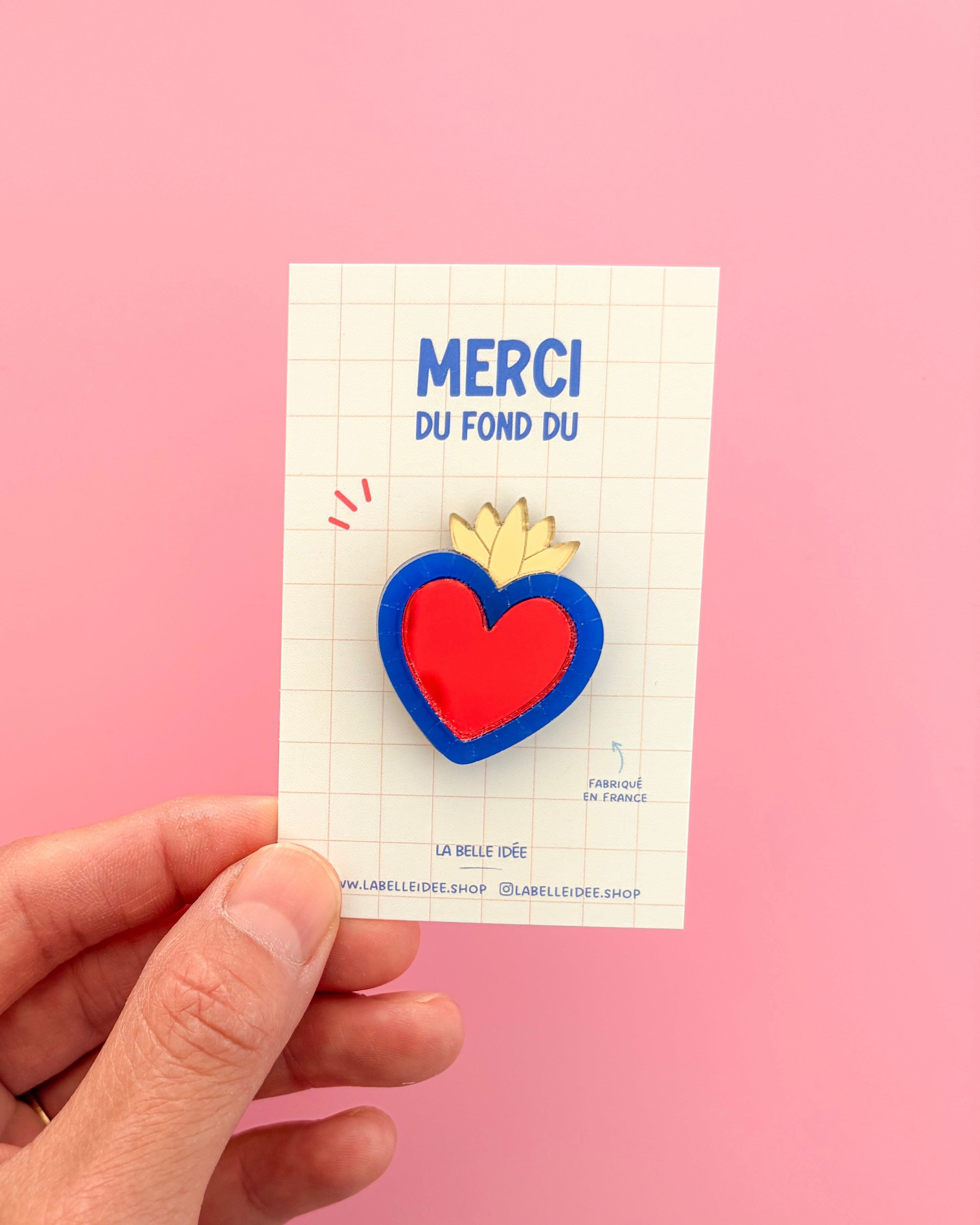 Pin's Coeur ex-voto Merci
