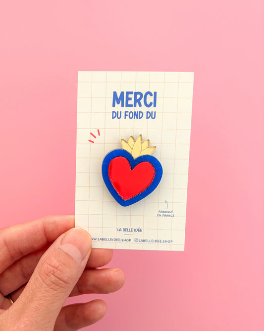 Pin's Coeur ex-voto Merci