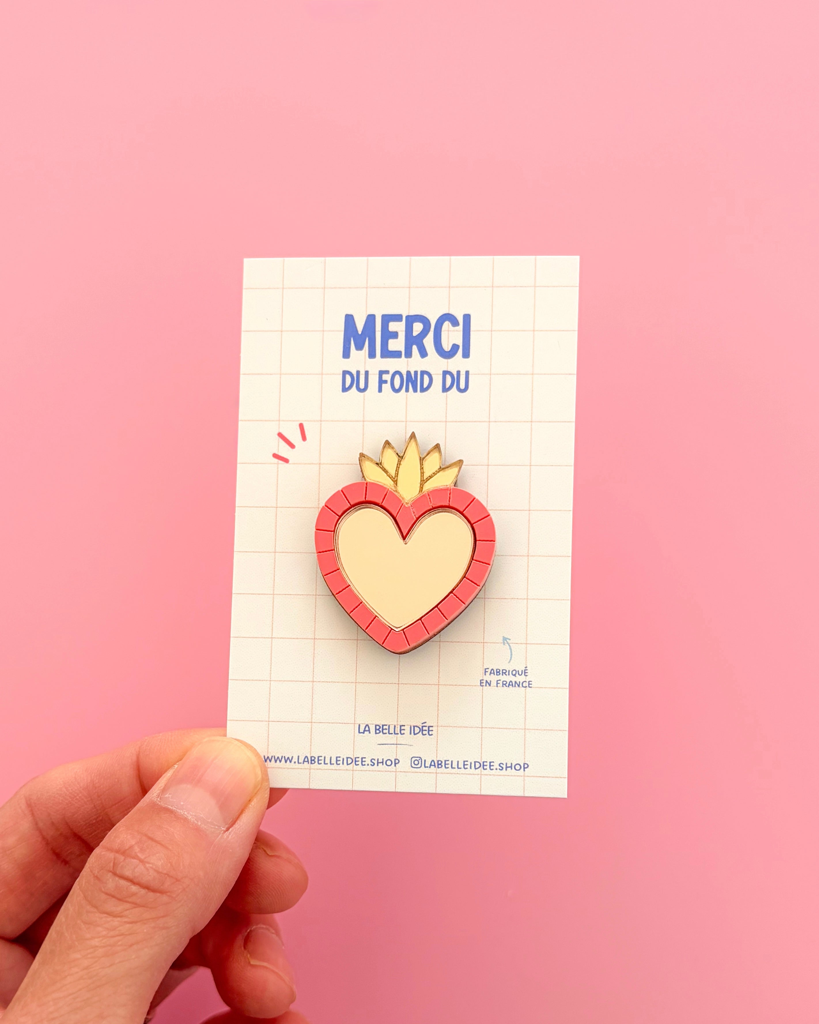 Pin's Coeur ex-voto Merci