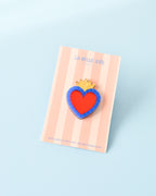 Pin's Coeur ex-voto bleu