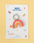Porte-clés Arc-en-ciel Rose