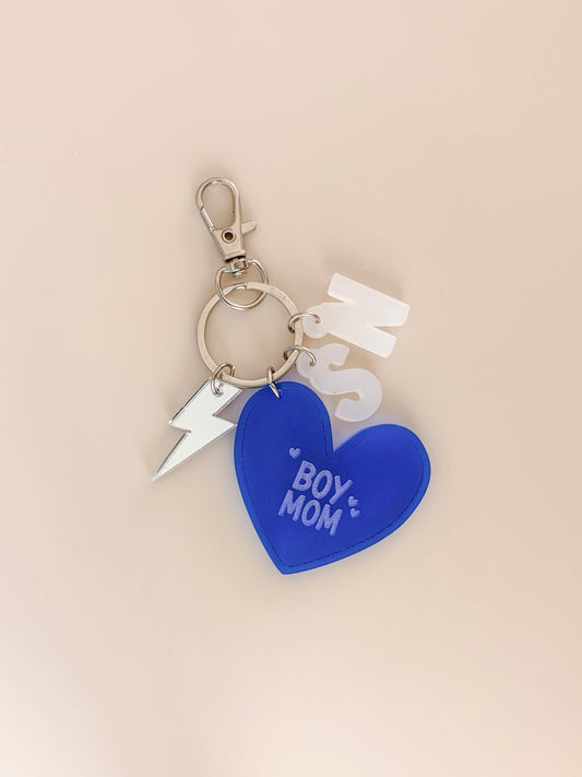 Porte-clé grigri Boy Mom