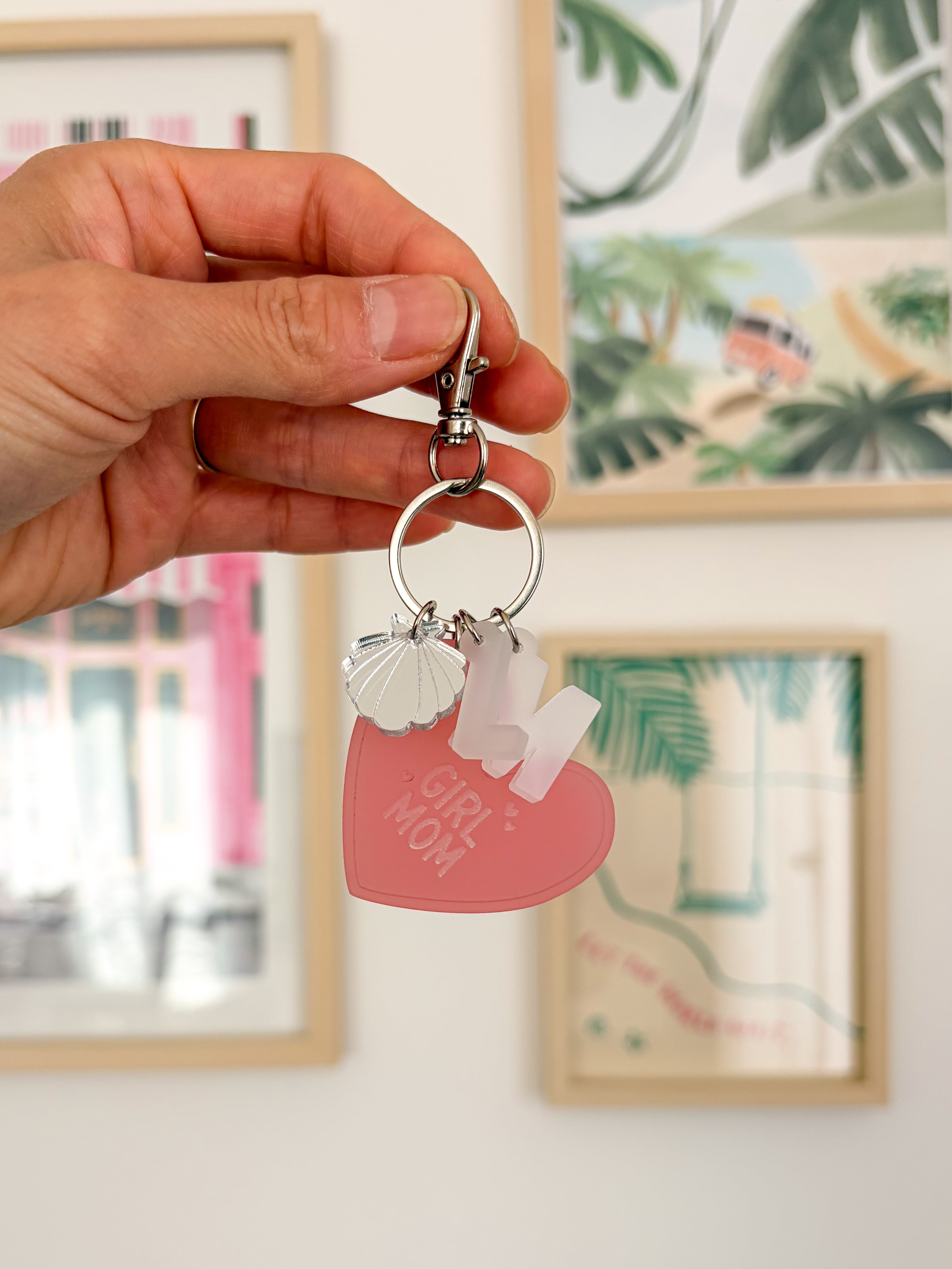 Porte-clés grigri Girl Mom