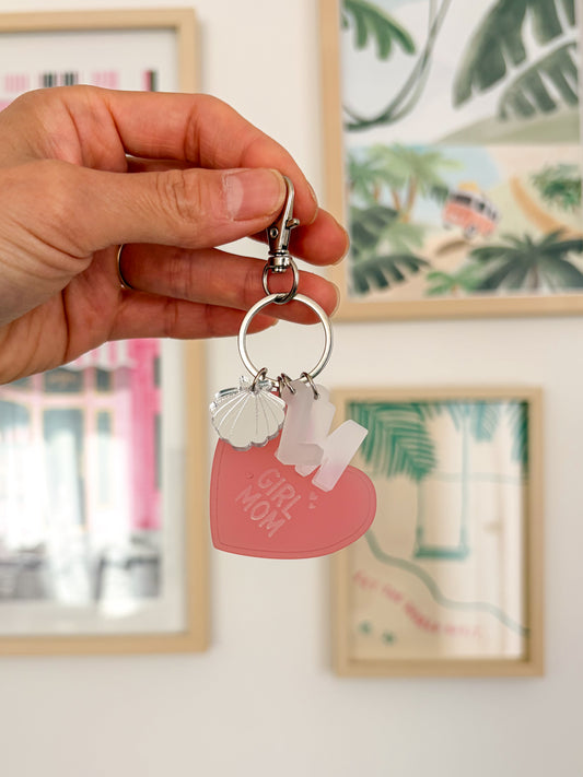 Porte-clé grigri Girl Mom