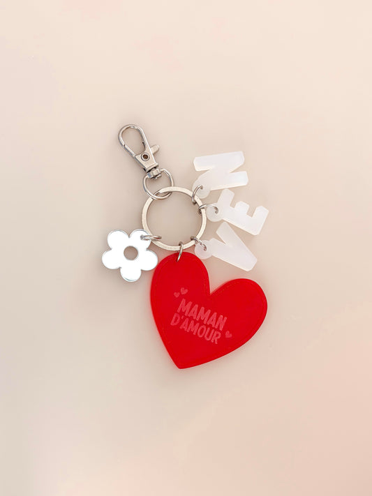 Porte-clé grigri Maman d'amour