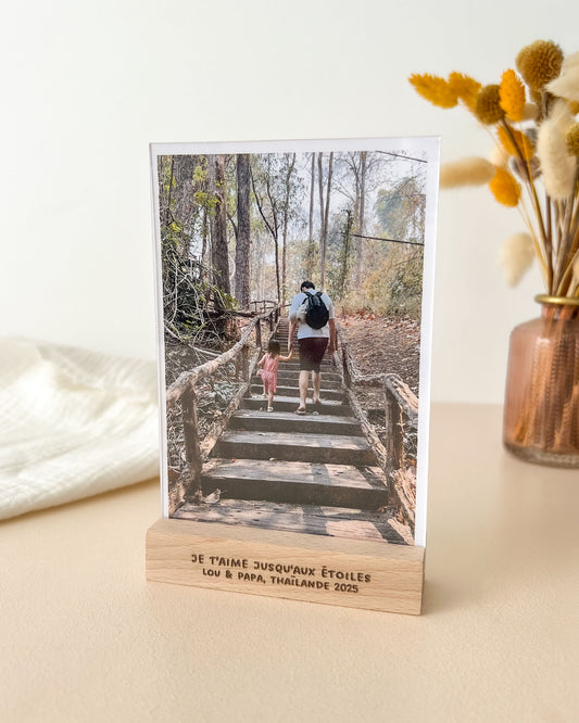 Porte-photo en bois personnalisé