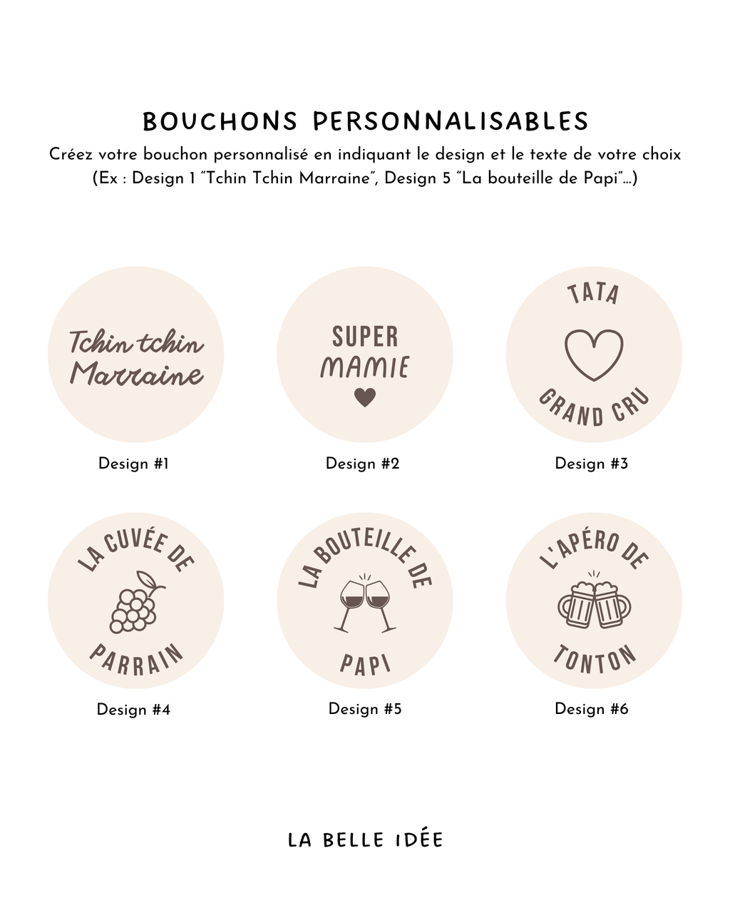 Bouchon de bouteille personnalisable