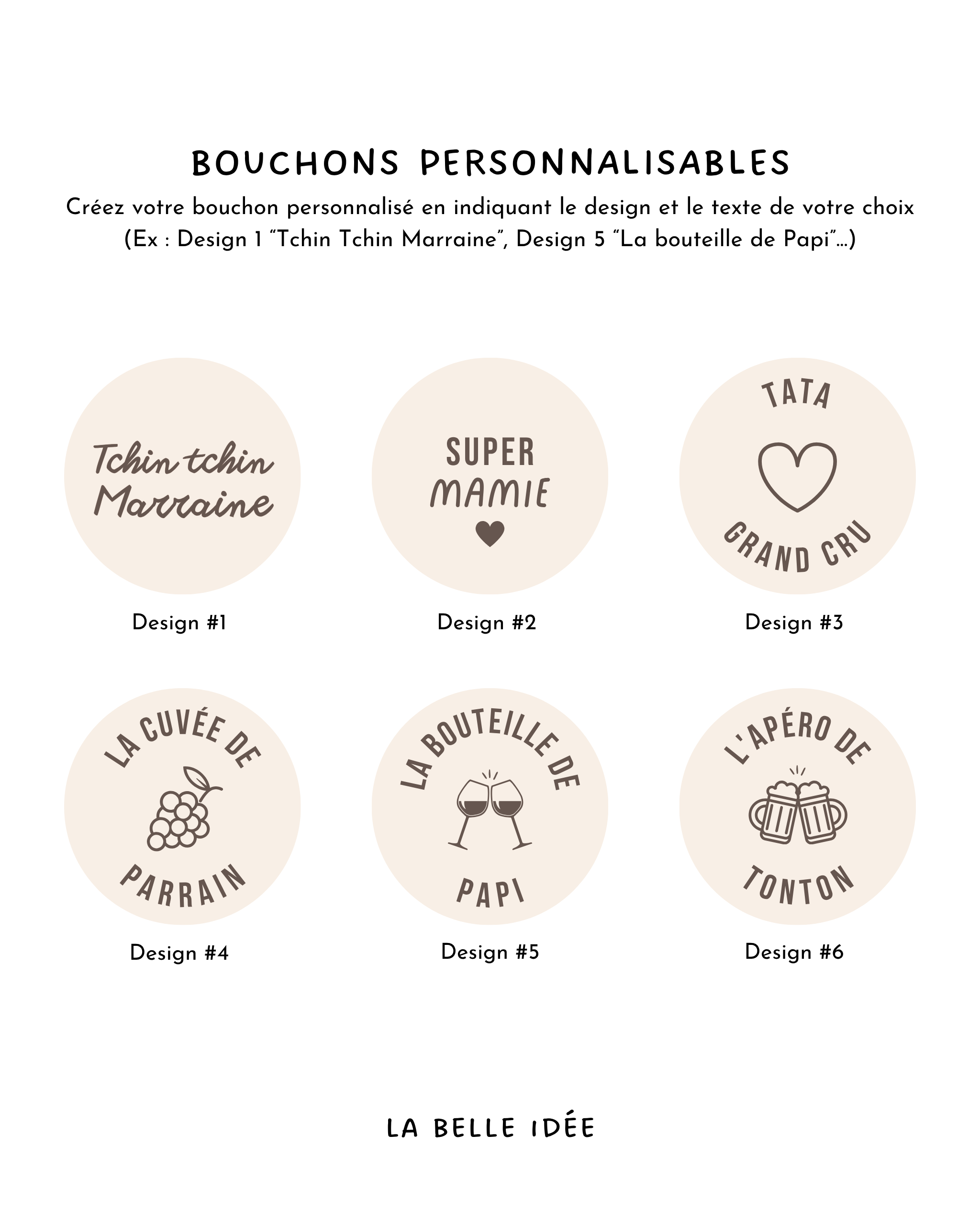 Bouchon de bouteille personnalisable