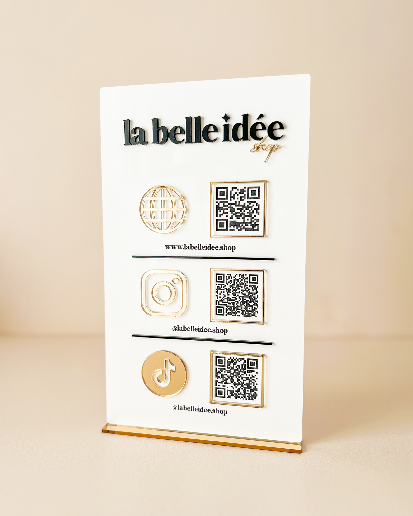 Présentoir QR codes