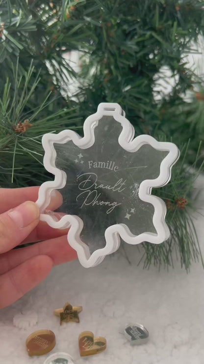 Suspension de Noël Shaker Flocon de neige